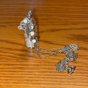 Steampunk Jar and Gear Necklace